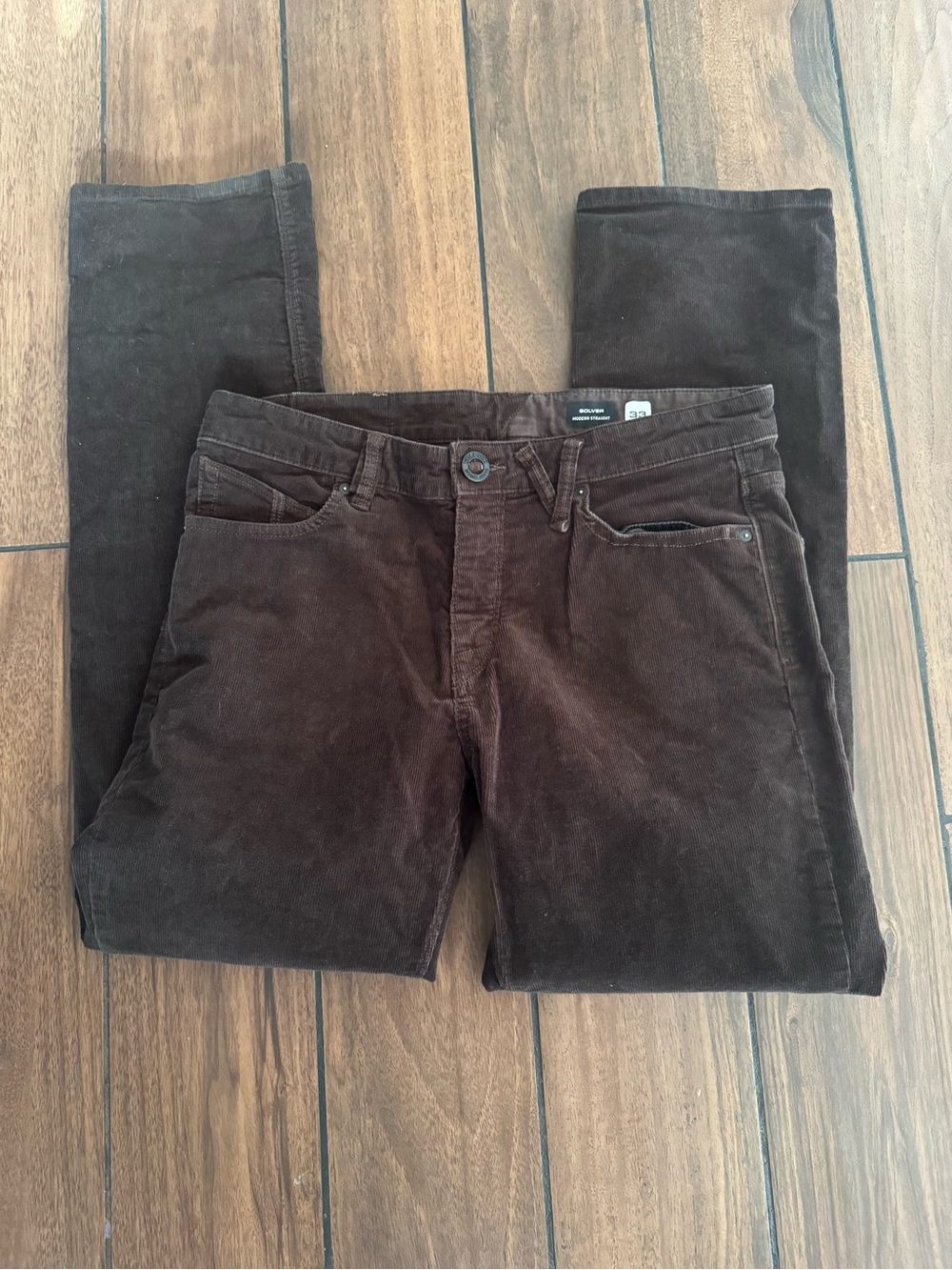 VOLCOM Mens Solver 5 Pocket Corduroy pants size 33 - Picture 2 of 9